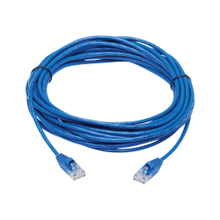 Load image into Gallery viewer, Tripp Lite Cat6a 10G Snagless Molded Slim UTP Network Patch Cable (M/M), Blue, 25 ft. - First End: 1 x RJ-45 Male Network - Second End: 1 x RJ-45 Male Network - 10 Gbit/s - Patch Cable - Gold Plated Contact - 28 AWG - Blue