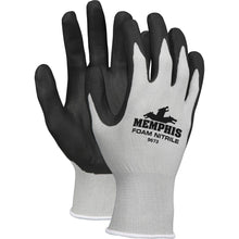 Load image into Gallery viewer, Memphis Safety Nylon Knit Powder-Free Industrial Gloves, Large, Black/Gray