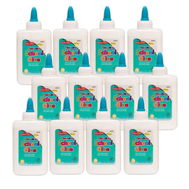Charles Leonard Economy Washable School Glue, 4 Oz, Pack Of 12