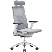 Load image into Gallery viewer, Raynor Powerfit Ergonomic Mesh High-Back Executive Office Chair, Gray/White