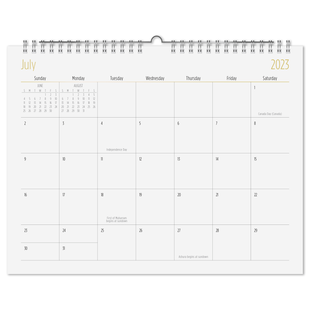2023-2024 Office Depot Brand Fashion Monthly Academic Wall Calendar, 11in x 8in, Simple Chic, July 2023 to June 2024, NW118522SC