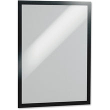 Load image into Gallery viewer, DURABLE DURAFRAME Grip Partition Letter Sign Holder - 8.5in x 11in Frame Size - Rectangle - Horizontal or Vertical - Magnetic, Hook &amp; Loop Fastener- 1 Each - Black