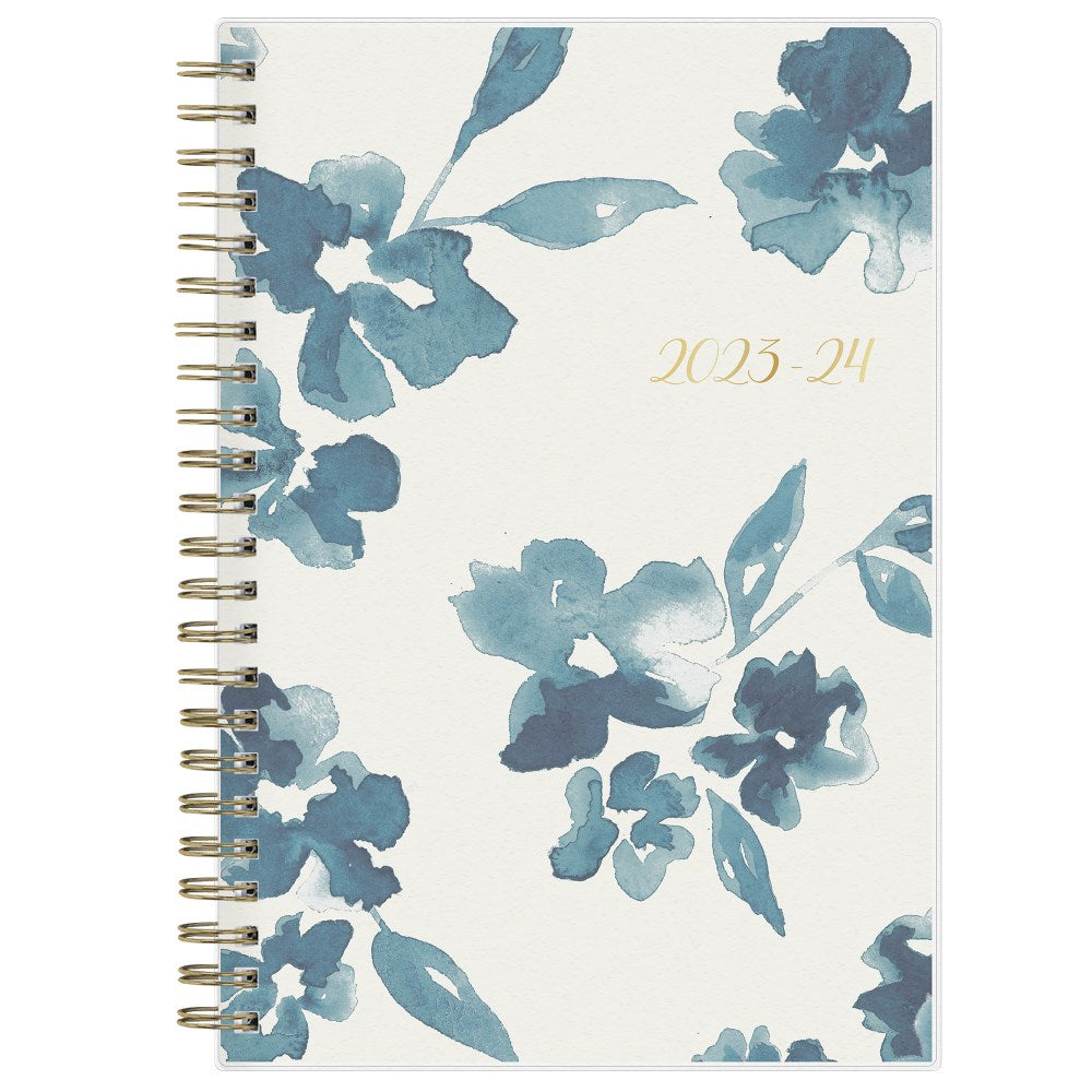 2023-2024 Blue Sky Bakah Frosted Polypropylene Weekly/Monthly Academic Planner, 5in x 8in, Blue, July 2023 to June 2024, 131969-A