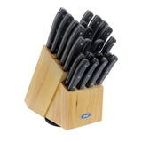 Oster Evansville Stainless-Steel 22-Piece Cutlery Set, Black