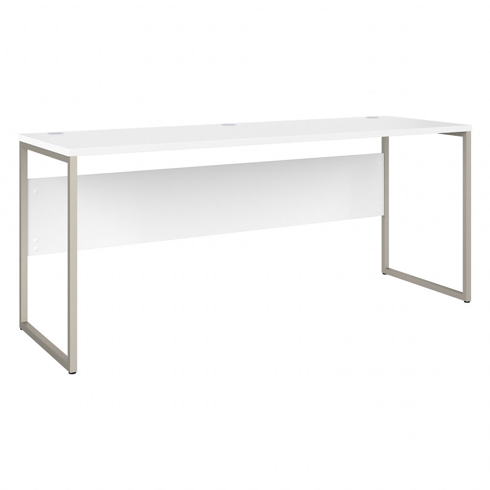 Bush Business Furniture Hybrid 72inW x 24inD Computer Table Desk With Metal Legs, White, Standard Delivery