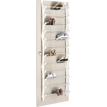 Load image into Gallery viewer, Whitmor Display Rack - 36 x Shoes - 74.5in Height x 22in Width x 7.5in Depth - Durable, Non-slip - White - Resin, Steel