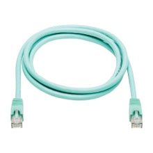 Load image into Gallery viewer, Eaton Tripp Lite Series Cat6a 10G Snagless UTP Ethernet Cable (RJ45 M/M), Aqua, 5 ft. (1.52 m) - Patch cable (DTE) - RJ-45 (M) to RJ-45 (M) - 5 ft - UTP - CAT 6a - IEEE 802.3af - booted, snagless, stranded - aqua