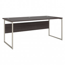 Bush Business Furniture Hybrid 72inW x 36inD Computer Table Desk With Metal Legs, Storm Gray, Standard Delivery