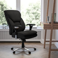 Load image into Gallery viewer, Flash Furniture HERCULES Series 24-7 Intensive Use Big &amp; Tall Ergonomic Fabric High-Back Office Chair With Lumbar Knob And Headrest, Black/Gray