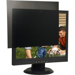 Business Source 17in Monitor Blackout Privacy Filter Black - For 17inLCD Monitor - 5:4 - Anti-glare - 1 Pack
