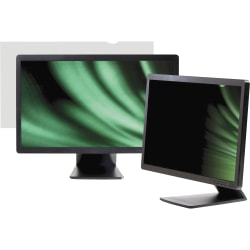 Business Source Widescreen Frameless Privacy Filter Black - For 22in Widescreen LCD Monitor - 16:10 - Damage Resistant - Anti-glare - 1