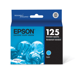Epson 125 DuraBrite Ultra Cyan Ink Cartridge, T125220-S