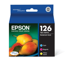 Load image into Gallery viewer, Epson 126 DuraBrite Ultra Cyan, Magenta, Yellow Ink Cartridges, Pack Of 3, T126520