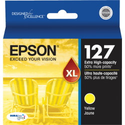 Epson 127 DuraBrite Ultra Yellow Ink Cartridge, T127420-S