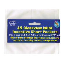 Load image into Gallery viewer, Ashley Productions Mini Incentive Chart Pockets, 5 3/4in x 6in, Clear, 25 Pockets Per Pack, Set Of 3 Packs