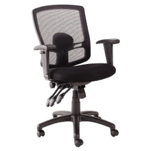 Load image into Gallery viewer, Alera Epoch Series Mesh Mid-Back Multifunctional Chair, 41 3/4inH x 30 3/4inW x 24 3/4inD, Black