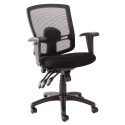 Alera Epoch Series Mesh Mid-Back Multifunctional Chair, 41 3/4inH x 30 3/4inW x 24 3/4inD, Black