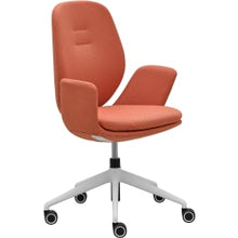 Load image into Gallery viewer, Raynor Centrik Ergonomic Fabric Mid-Back Managerial Chair, Coral/White