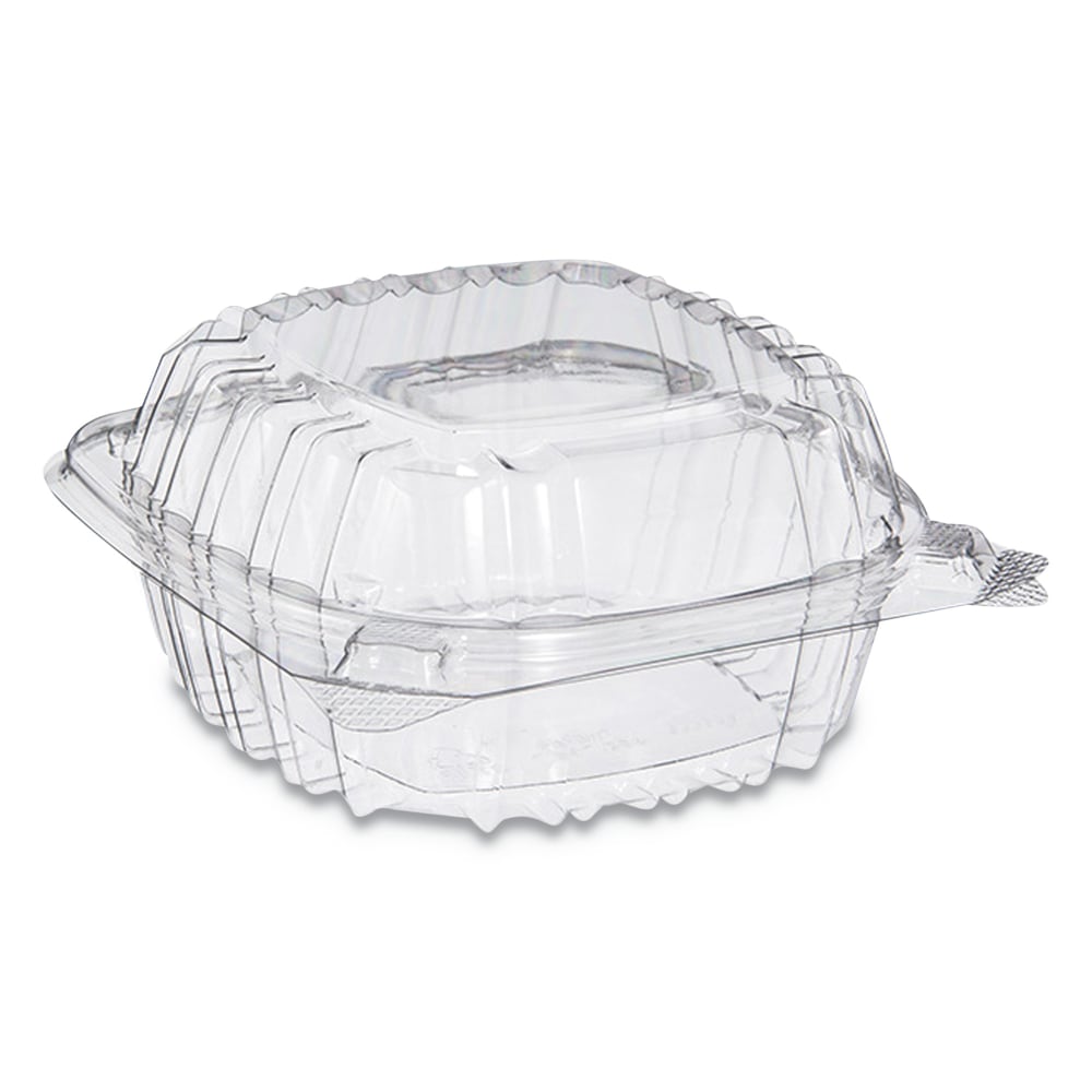 Dart ClearSeal Hinged-Lid Plastic Containers, 13.8 Oz, Clear, Pack Of 500 Containers
