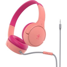 Load image into Gallery viewer, Belkin SoundForm Mini Wired On-Ear Headphones for Kids - Stereo - Mini-phone (3.5mm) - Wired - On-ear, Over-the-head - Binaural - Ear-cup - 4 ft Cable - Pink