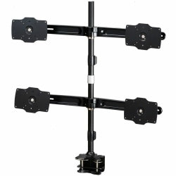 Amer Mounts Quad Monitor Clamp mount Supports Flat Panel Size up to 32in AMR4C32