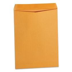 Universal Center Seam 9in x 12in Manila Catalog Envelopes, Gummed Closure 28 Lb, Brown Kraft, Box Of 250