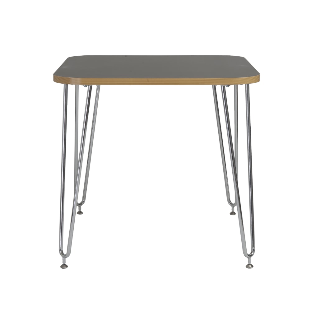 Eurostyle Hanh Activity Table, 30in x 31-1/2in, Gray/Chrome
