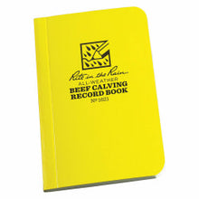 Load image into Gallery viewer, Rite In The Rain All-Weather Livestock Record Books, 2-3/4in x 4-5/8in, Yellow, Case Of 12 Books