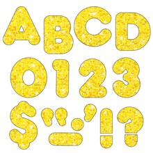 Load image into Gallery viewer, TREND Ready Letters, Sparkle, 4in, Yellow, Pack Of 72