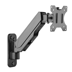 Aluminum Wall Mount Gas Spring Monitor Arm - 17in to 32in - Detachable & Rotatable VESA Plate 75x75mm 100x100mm