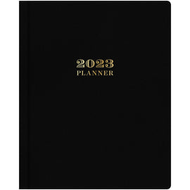 Day Designer Weekly/Monthly Planning Calendar, 8in x 10in, Black, January To December 2023, 138793