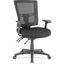 Load image into Gallery viewer, Lorell Multifunction Mid-Back Chair, Mesh/Fabric, Black