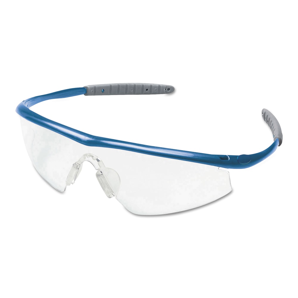 Tremor Protective Eyewear, Clear Lens, Polycarbonate, Indigo Blue Frame, Nylon