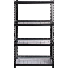 Load image into Gallery viewer, Lorell Wire Deck Shelving - 60in Height x 36in Width x 18in Depth - Recycled - Black - Steel - 1Each