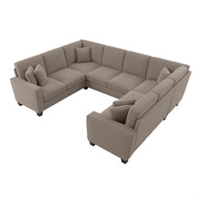 Load image into Gallery viewer, Bush Furniture Stockton 113inW U-Shaped Sectional Couch, Tan, Standard Delivery