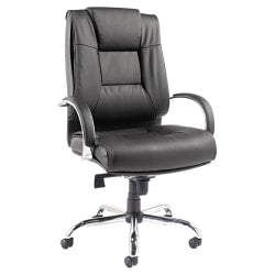 Alera Ravino VL685 Big & Tall High-Back Swivel/Tilt Bonded Leather Chair, Black