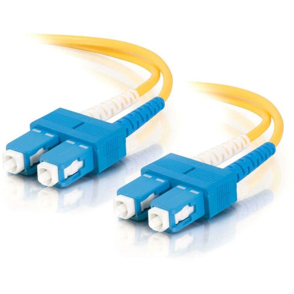 C2G 5m SC-SC 9/125 Duplex Single Mode OS2 Fiber Cable - Plenum CMP-Rated - Yellow - 16ft - Patch cable - SC single-mode (M) to SC single-mode (M) - 5 m - fiber optic - duplex - 9 / 125 micron - OS2 - plenum - yellow