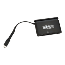 Load image into Gallery viewer, Tripp Lite USB C Docking Station Adapter 4K w/ HDMI, Gigabit Ethernet, USB-A Hub, PD Charging, Thunderbolt 3 Compatible - for Notebook/Tablet PC/Desktop PC/Smartphone - 100 W - USB 3.1 Type C - 3 x USB Ports - 1 x USB 3.0 - Network (RJ-45)