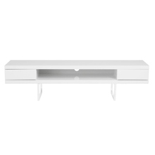 Load image into Gallery viewer, Eurostyle Miranda Media Stand, 16-1/5inH x 63inW x 15-4/5inD, High Gloss White/White