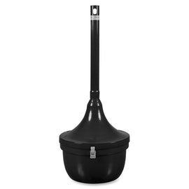 Ex-Cell Kaiser Smokers Oasis Cigarette Receptacle - 4.50 gal Capacity - 39in Height x 16in Width x 16in Depth - Black - 1 Each