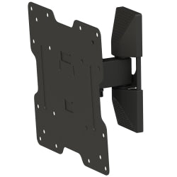 BLACK+DECKER Full-Motion Small Flat-Panel Mount For 13in To 40in TVs, 4.17inH x 8.66inW x 8.66inD, Black
