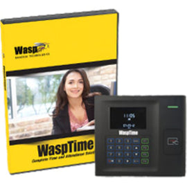 Wasp WaspTime v7 Enterprise w/HID Time Clock - Proximity - Unlimited Employees - Week, Bi-weekly, Semi-monthly, Month Record Time