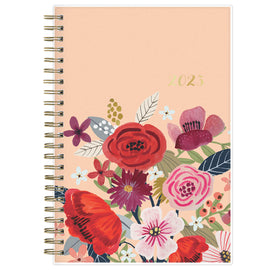 Blue Sky Weekly/Monthly Planner, 5in x 8in, Love Bouquet Frosted, January To December 2023, 142025