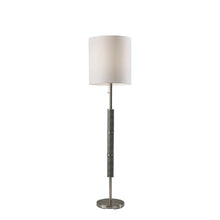 Load image into Gallery viewer, Adesso Vanessa Floor Lamp, 63inH, White Shade/Brushed Steel Base