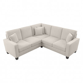 Bush Furniture Stockton 87inW L-Shaped Sectional Couch, Light Beige, Standard Delivery