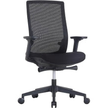 Load image into Gallery viewer, Lorell Mid-back Mesh Chair - Mid Back - 5-star Base - Black - Armrest - 1 Each