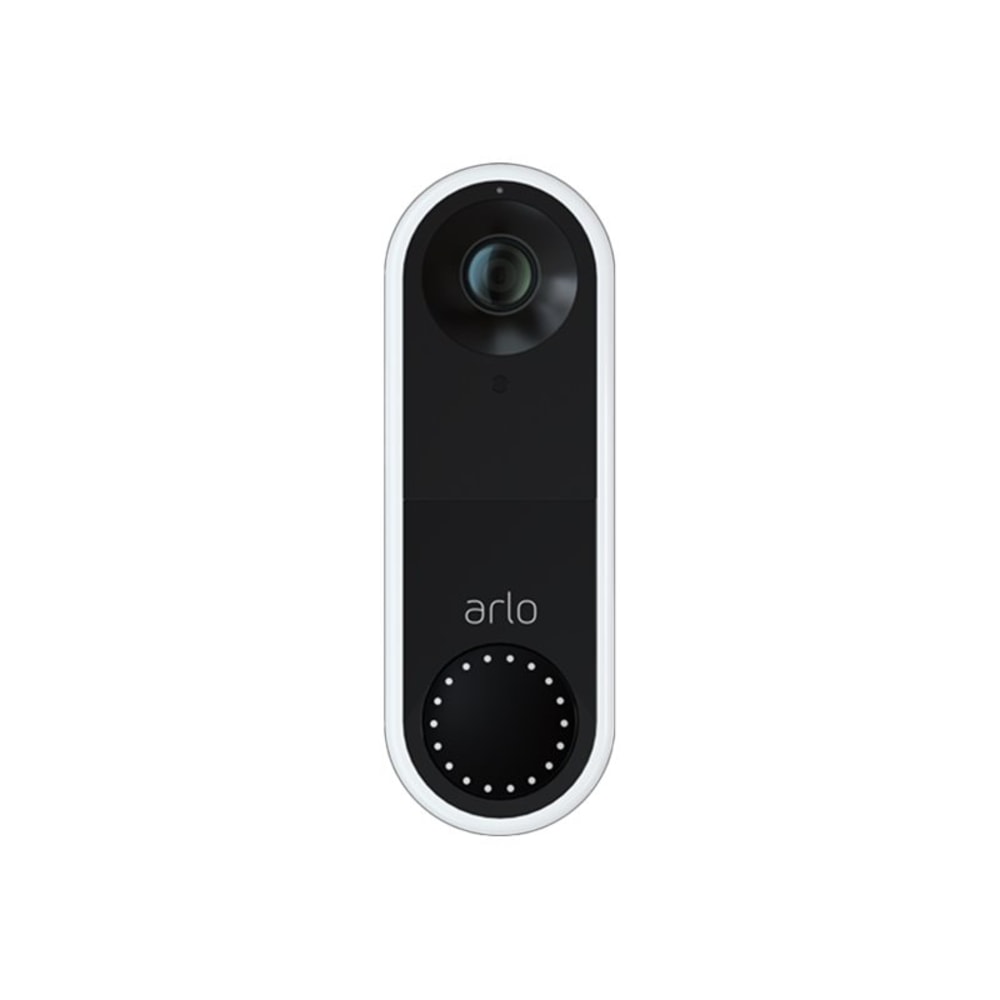 Arlo Essential Wired Video Doorbell, White - AVD1001 - Arlo Essential Wired Video Doorbell - HD Video, 180 deg. View, Night Vision, 2 Way Audio, Direct to Wi-Fi No Hub Needed, Easy Installation, White - AVD1001