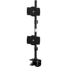 Load image into Gallery viewer, Amer Mounts Clamp Based Hex Monitor Mount for six 15in-24in LCD/LED Flat Panel Screens Vertical Clamp Based Dual Monitor Mount for two 24in-32in LCD/LED Flat Panels - Supports up to 26.5lb monitors, +/- 20 degree tilt, and VESA 75/100