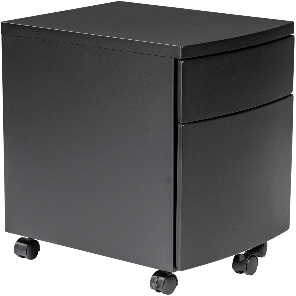 Eurostyle Ingo 16inD Vertical 2-Drawer Commercial Rolling File Cabinet, Black