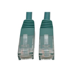 Tripp Lite Cat6 Cat5e Gigabit Molded Patch Cable RJ45 M/M 550MHz Green 35ft 35ft - 128 MB/s - Patch Cable - 35 ft - 1 x RJ-45 Male Network - 1 x RJ-45 Male Network - Gold Plated Contact - Green